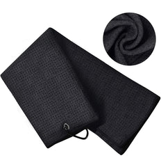 Mobilecaddy Tri-fold microfibre golf towel for golf bag with clip