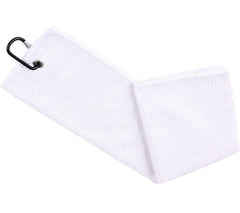 Mobilecaddy Tri-fold microfibre golf towel for golf bag with clip