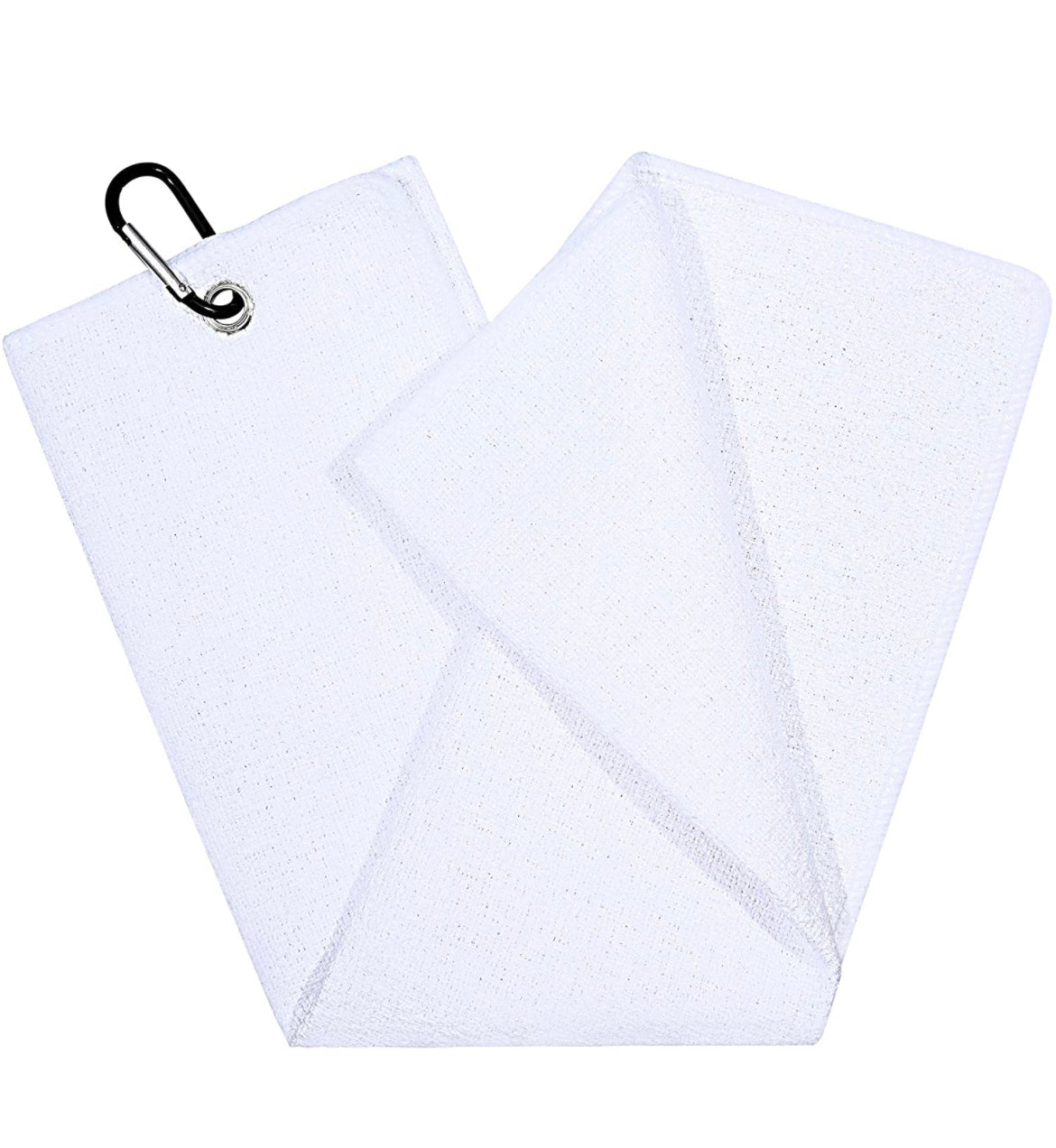 Mobilecaddy Tri-fold microfibre golf towel for golf bag with clip