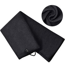 Charger l\&#39;image dans la visionneuse de la galerie, Mobilecaddy Serviette de golf en microfibre à trois plis pour sac de golf avec clip
