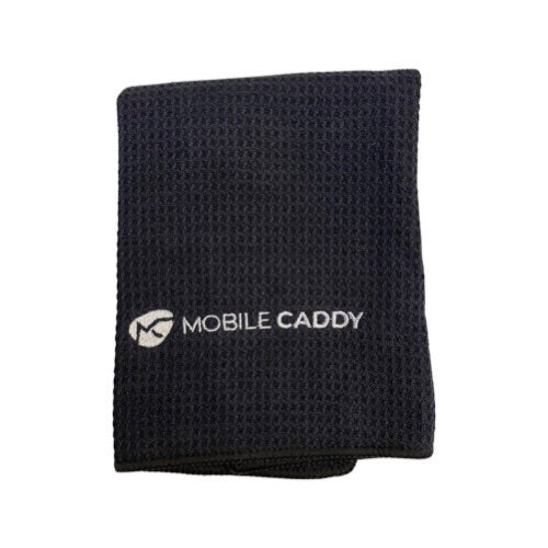 Mobilecaddy Tri-fold microfibre golf towel for golf bag with clip