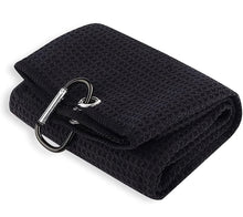 Charger l\&#39;image dans la visionneuse de la galerie, Mobilecaddy Serviette de golf en microfibre à trois plis pour sac de golf avec clip
