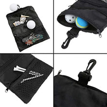 Load image into Gallery viewer, Golf Accessory Pouch - Multi Pocket Clip Zipper with Hook to Bag/Golf Accessories Durable Nylon Holder
